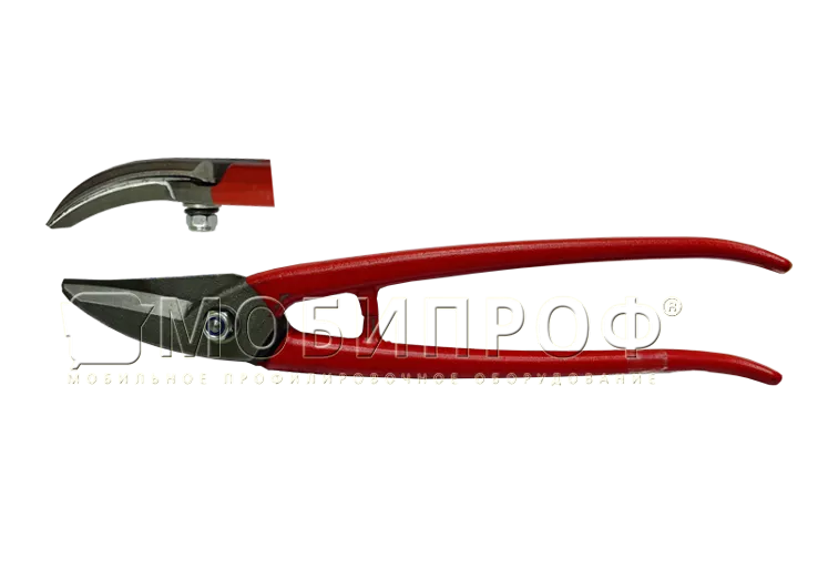 Ручные ножницы по металлу для круглого/кривого реза (правые), длина 275 ...